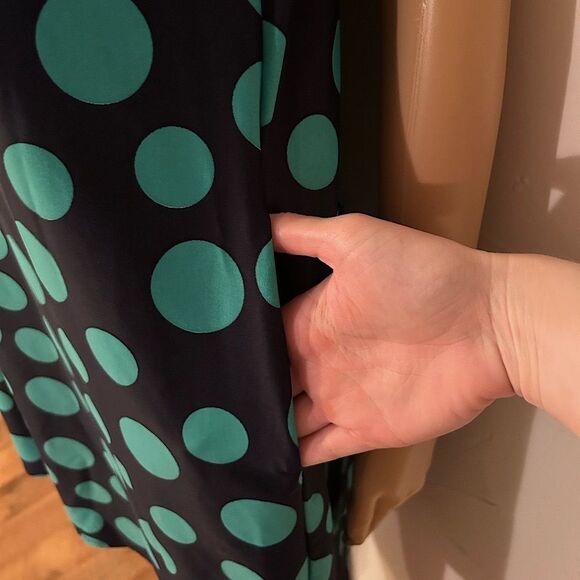 Jude Connally Women’s Size Small Stretchy Sleeveless Polka Dot Dress, Pockets - Picture 11 of 14